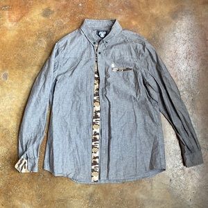 Entreels grey button up size xl Brooklyn ny